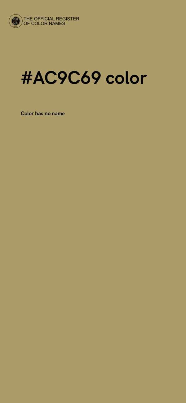 #AC9C69 color image