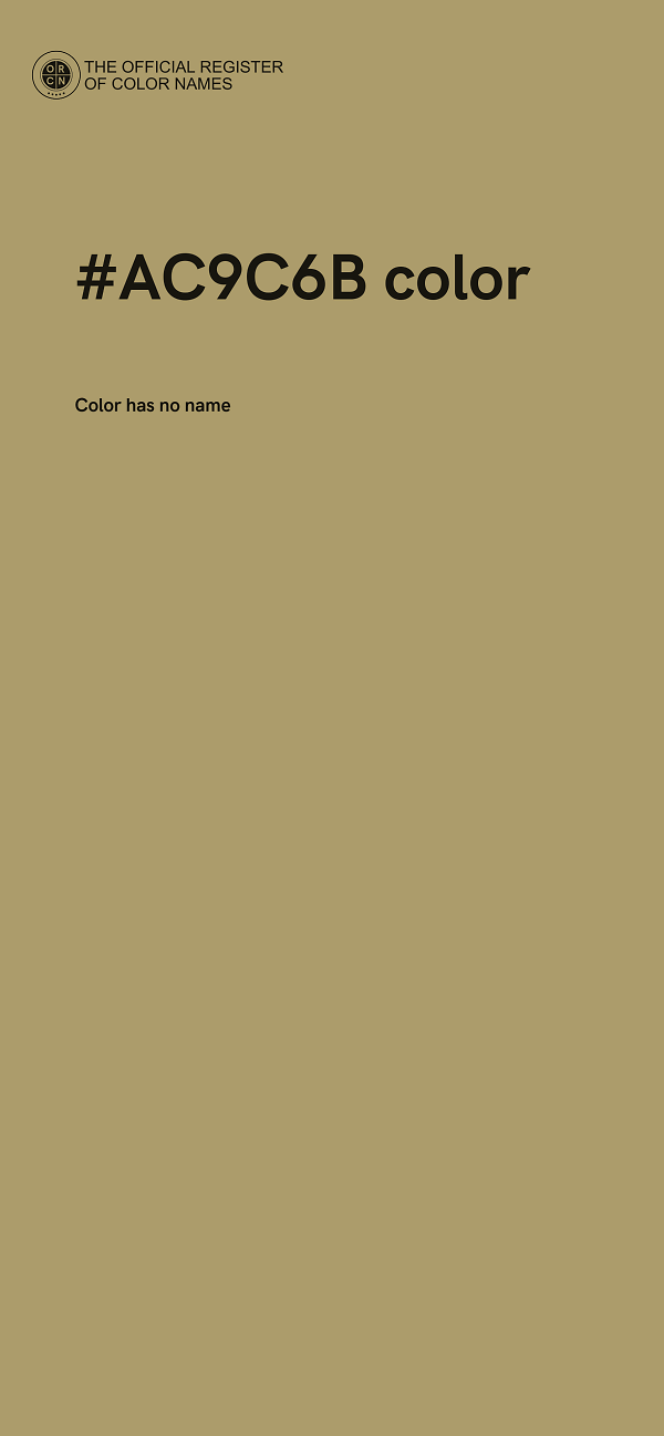 #AC9C6B color image