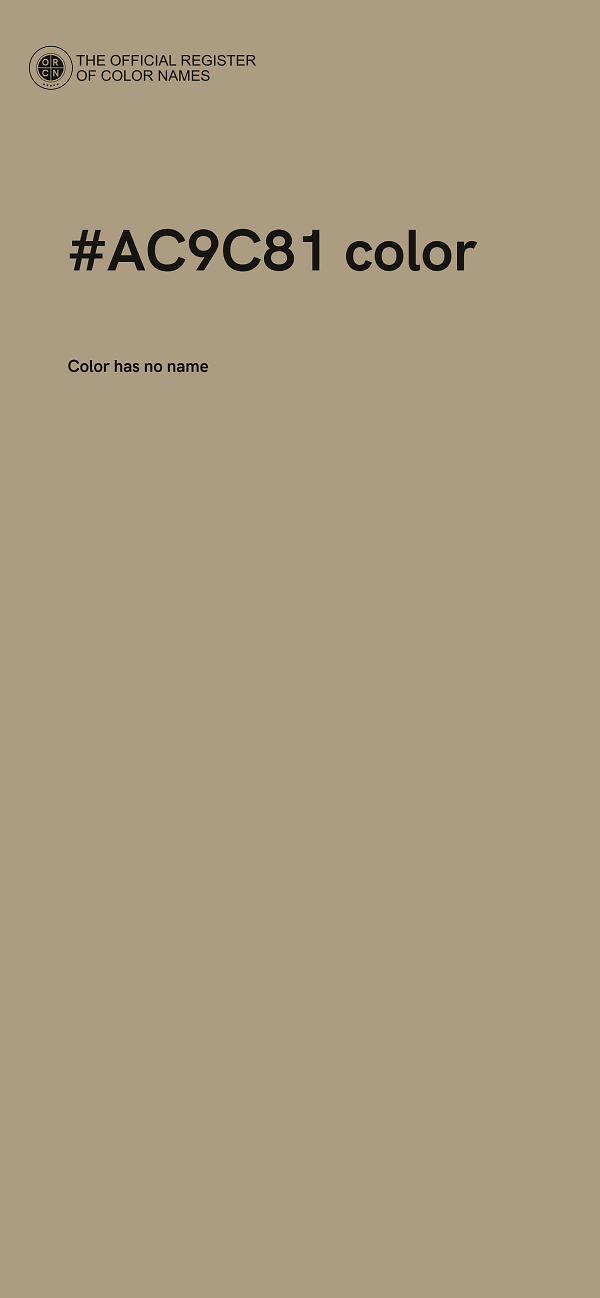 #AC9C81 color image