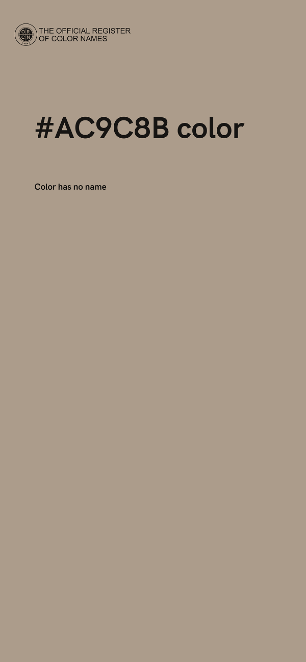 #AC9C8B color image