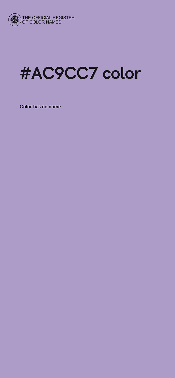 #AC9CC7 color image