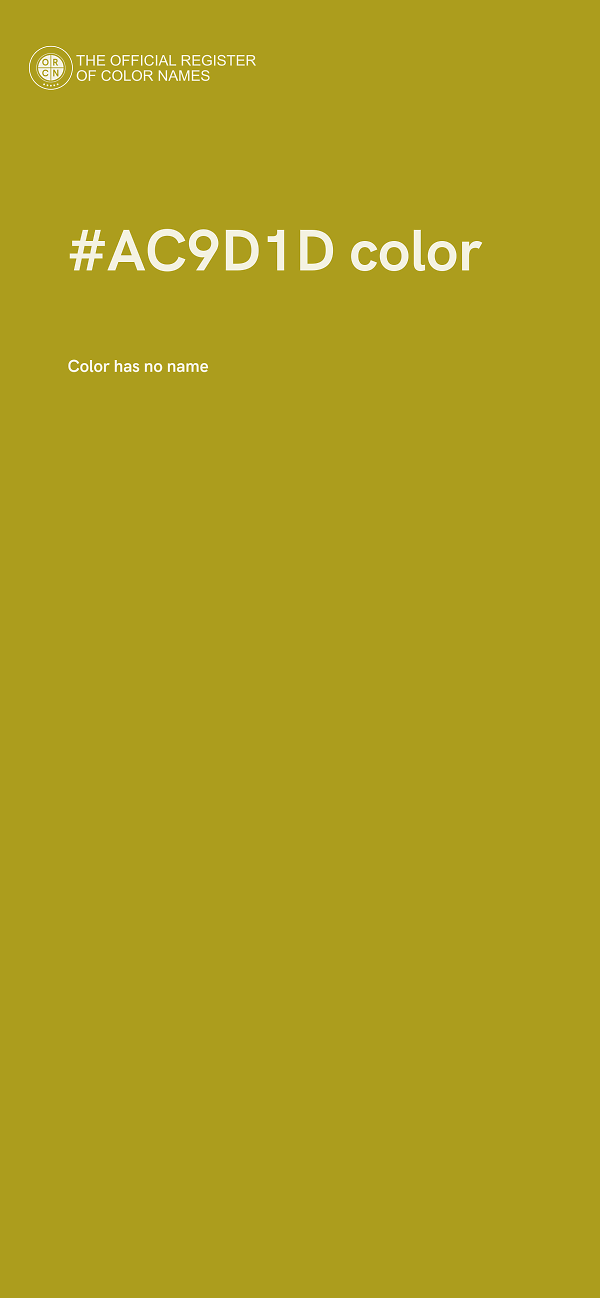 #AC9D1D color image