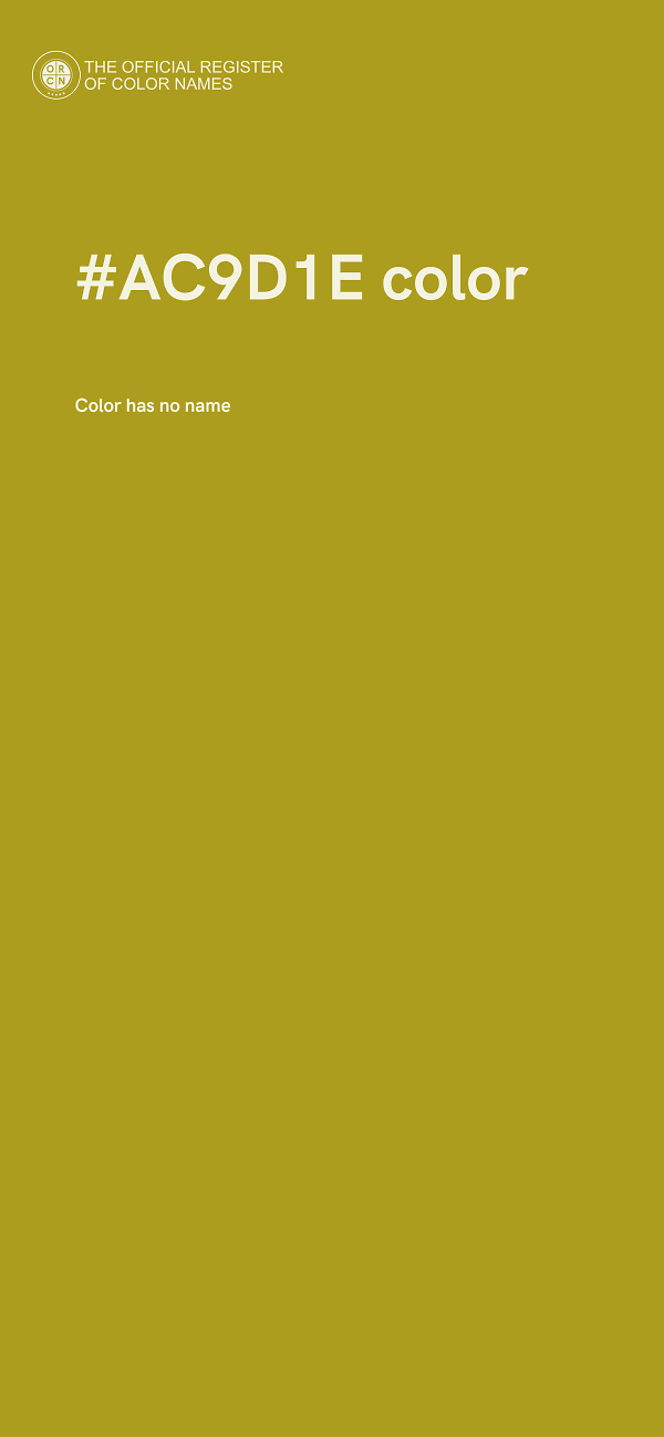 #AC9D1E color image
