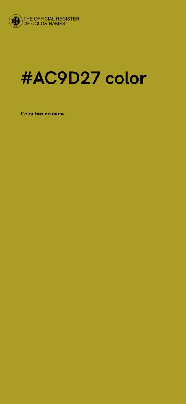#AC9D27 color image