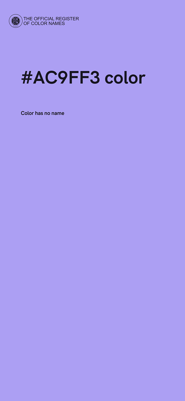 #AC9FF3 color image
