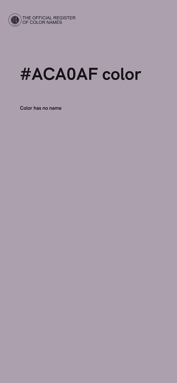 #ACA0AF color image