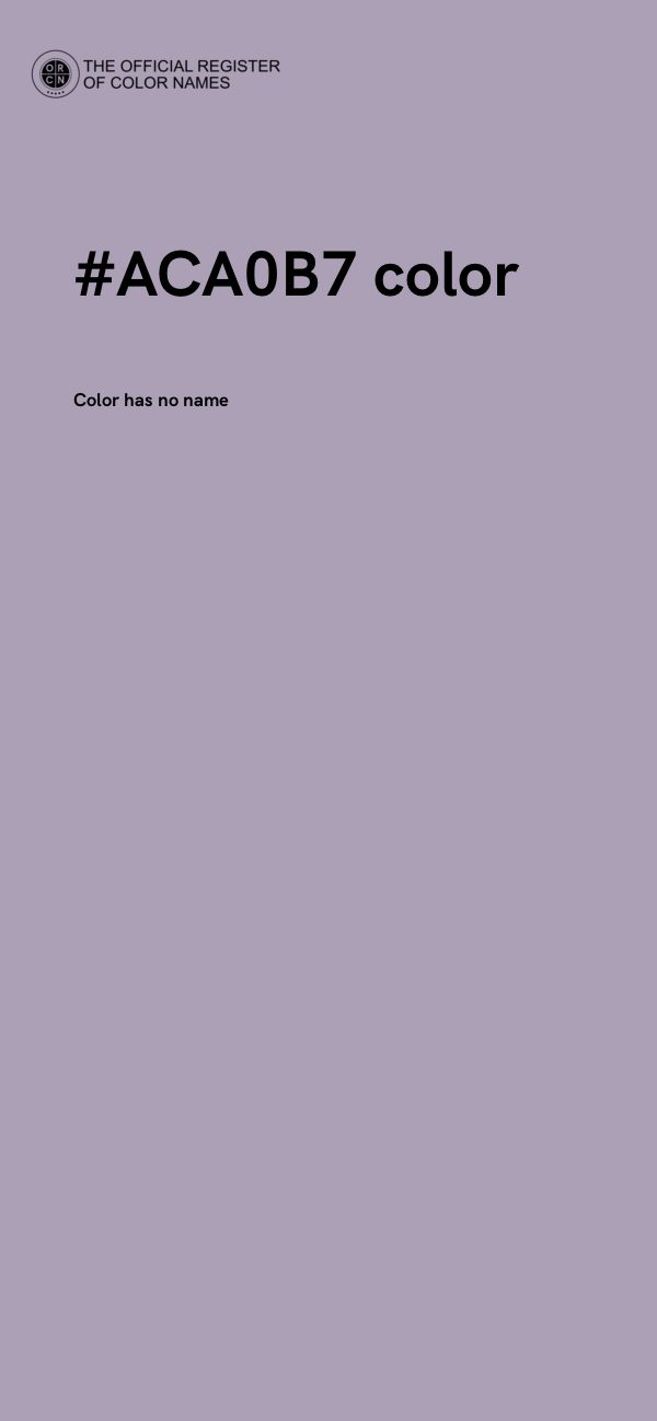 #ACA0B7 color image