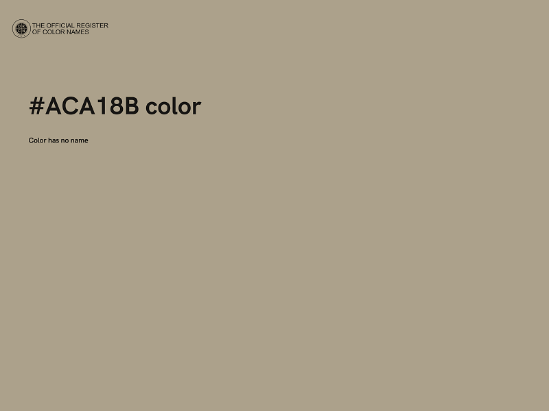 #ACA18B color image