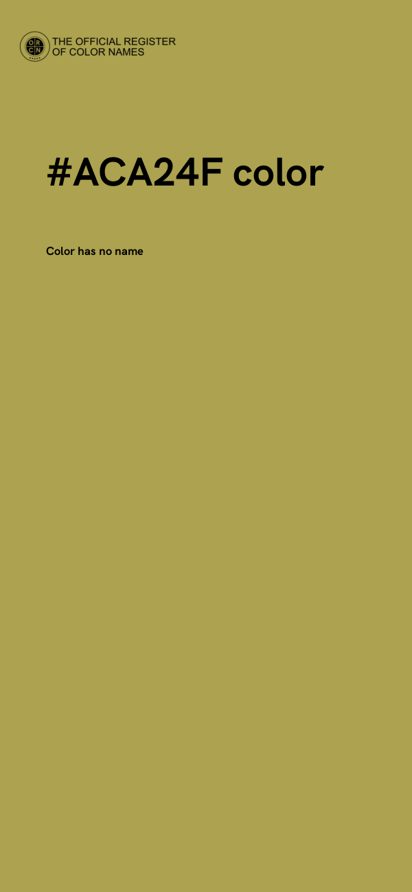 #ACA24F color image