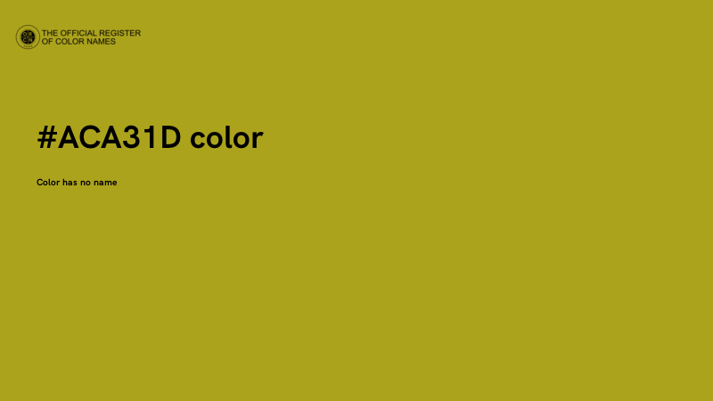 #ACA31D color image