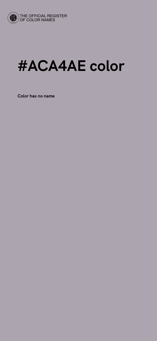 #ACA4AE color image