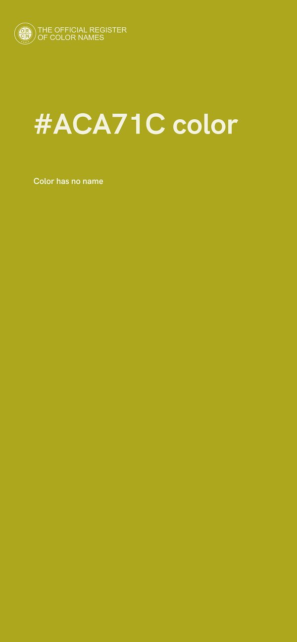 #ACA71C color image