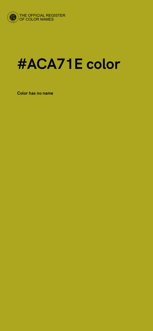 #ACA71E color image