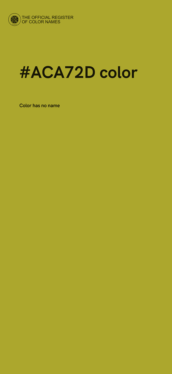 #ACA72D color image