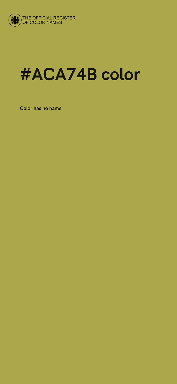 #ACA74B color image