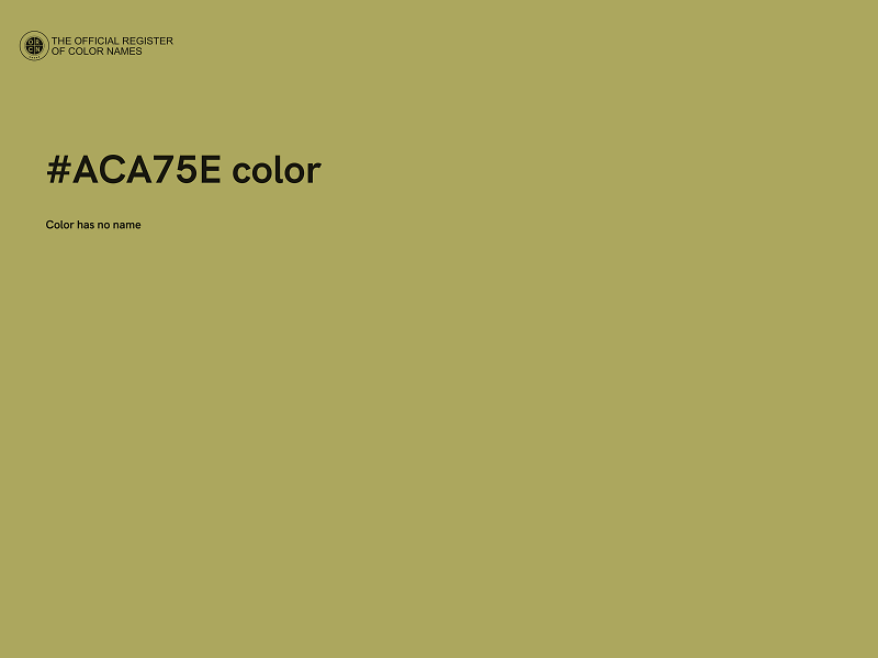 #ACA75E color image