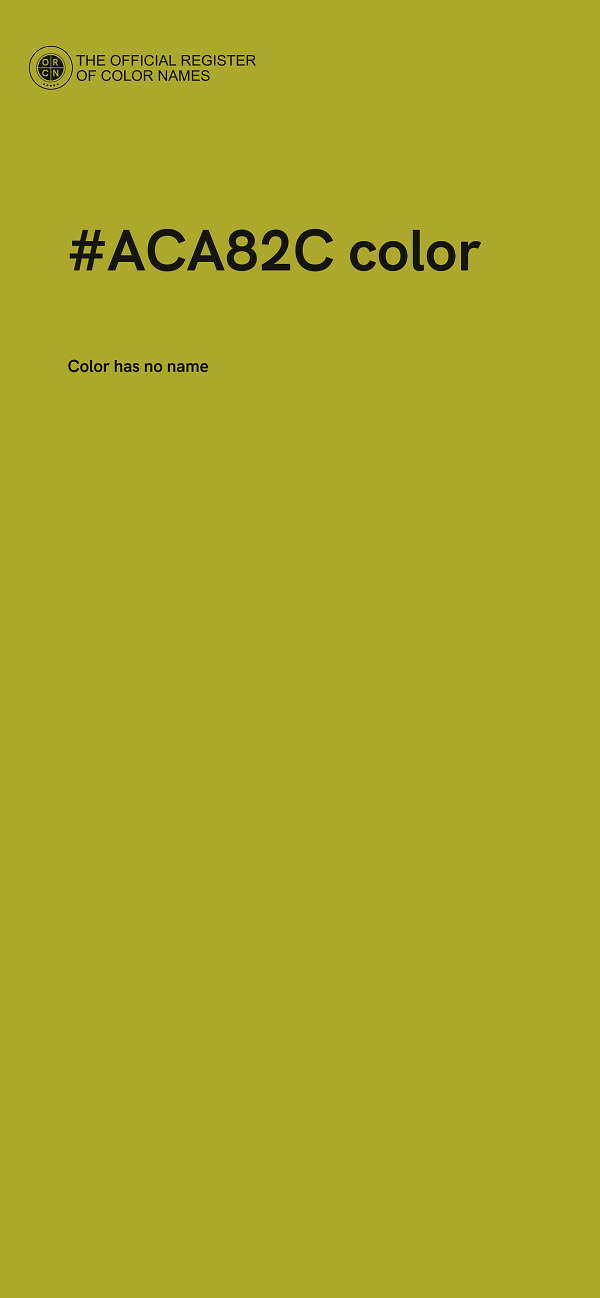 #ACA82C color image