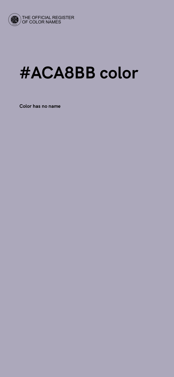#ACA8BB color image