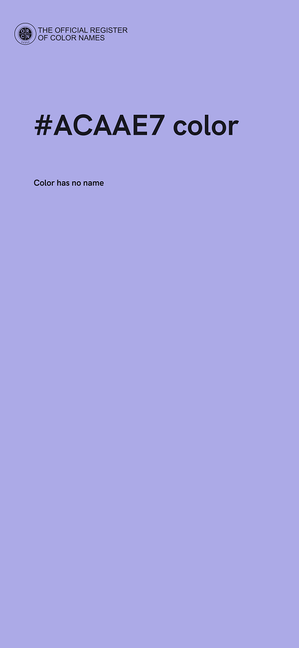 #ACAAE7 color image