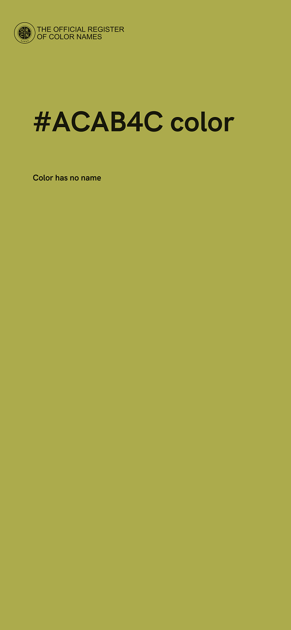 #ACAB4C color image