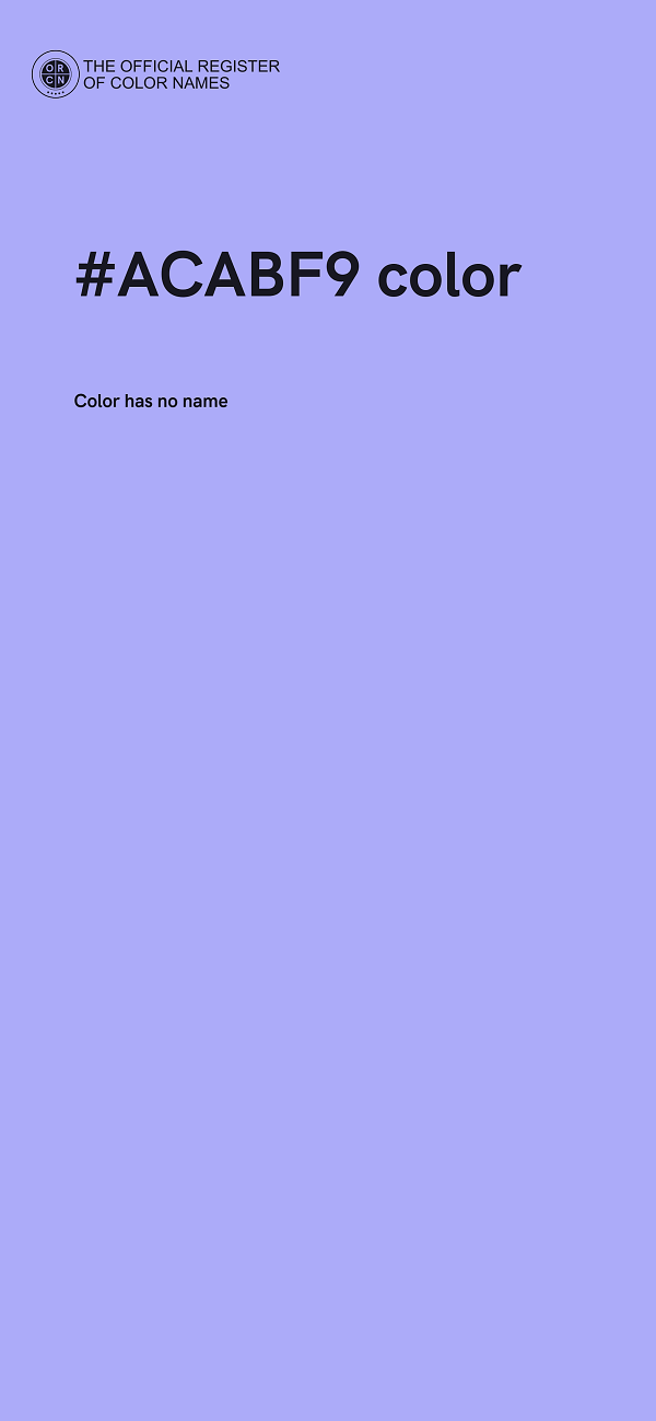 #ACABF9 color image