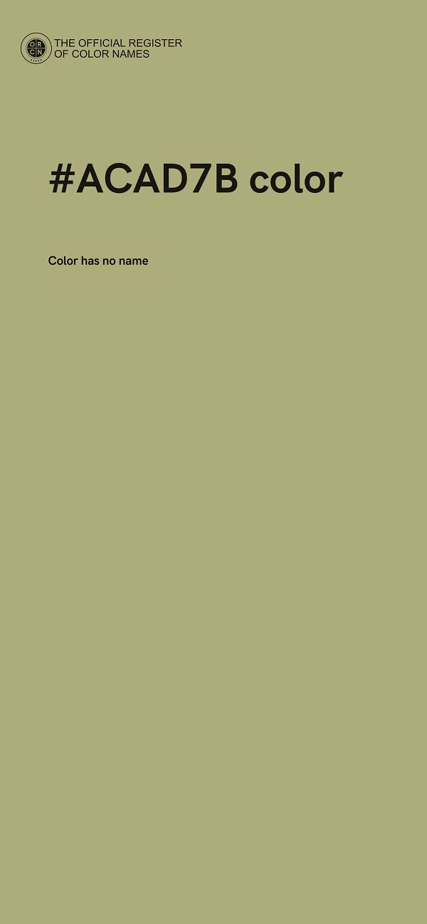 #ACAD7B color image