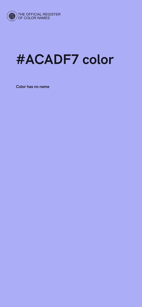 #ACADF7 color image