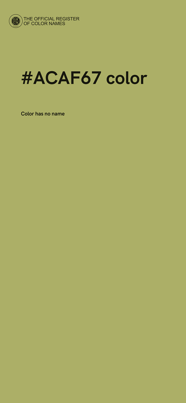 #ACAF67 color image