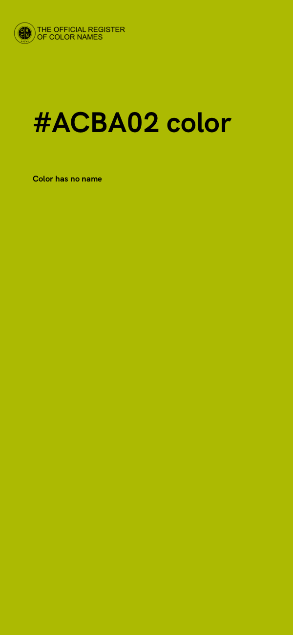 #ACBA02 color image