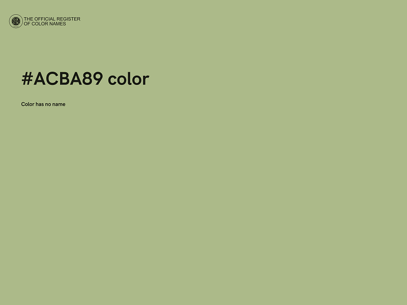 #ACBA89 color image