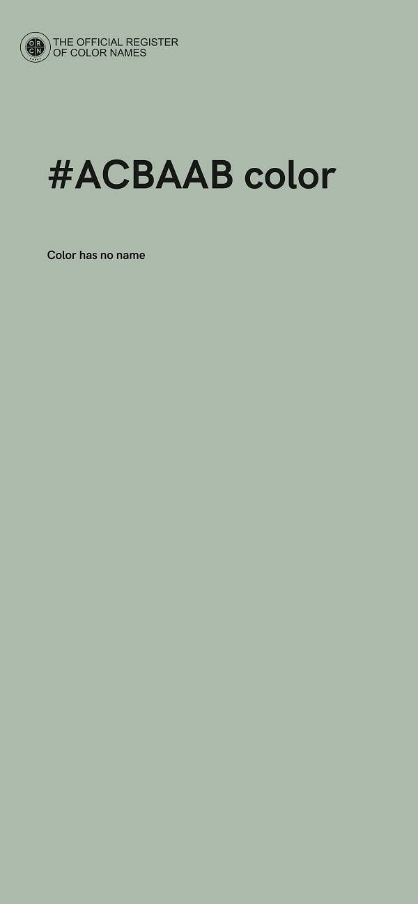 #ACBAAB color image