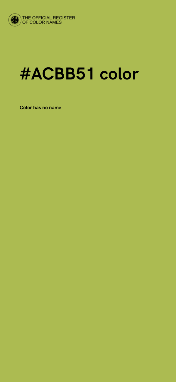 #ACBB51 color image