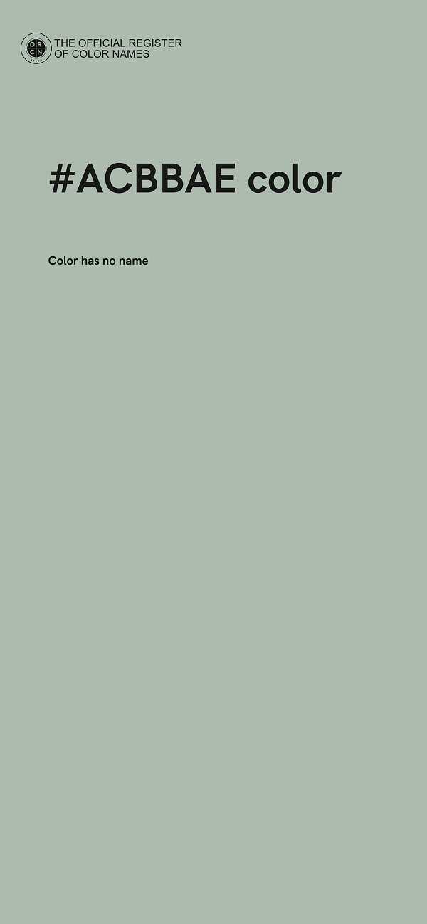 #ACBBAE color image