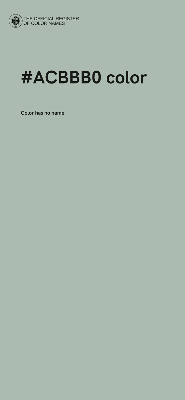 #ACBBB0 color image