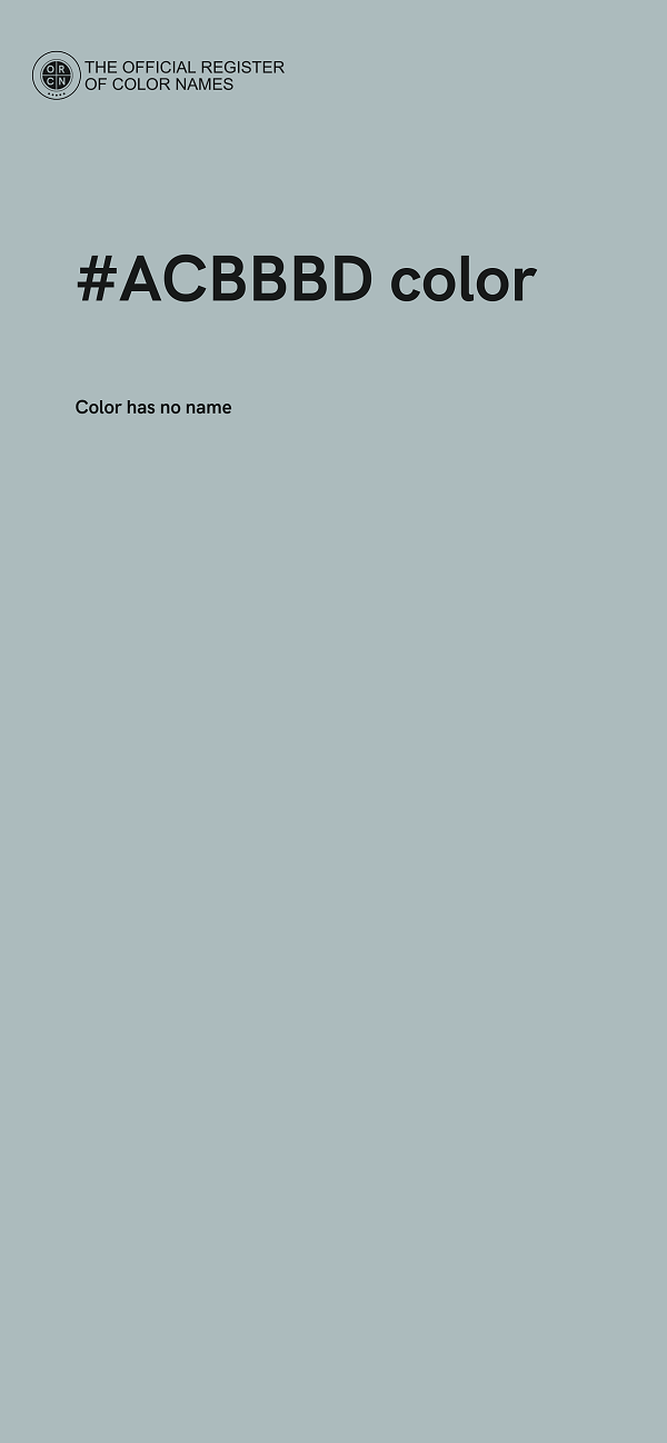 #ACBBBD color image