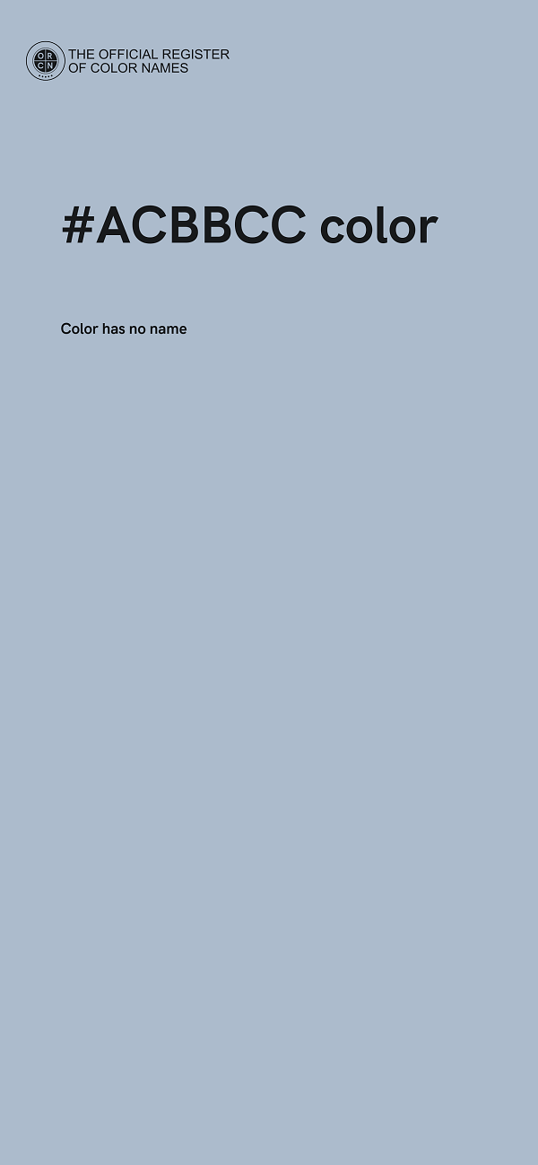 #ACBBCC color image