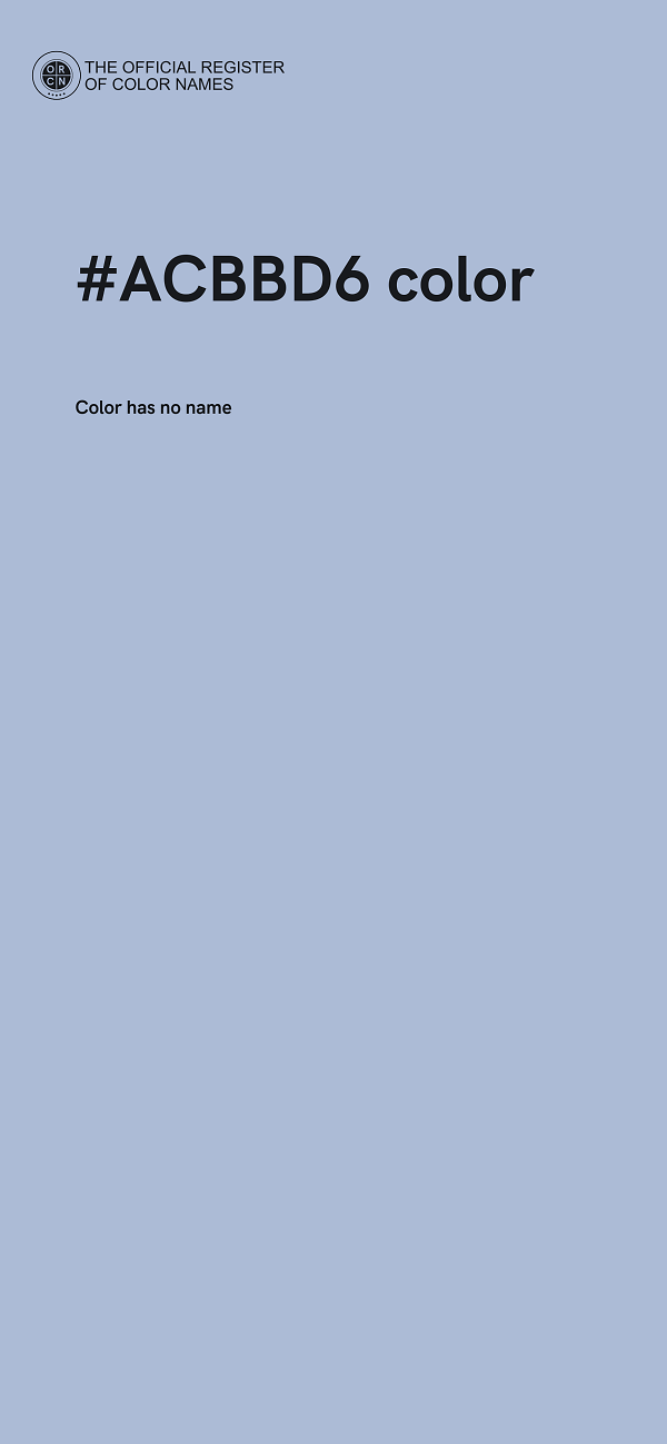 #ACBBD6 color image