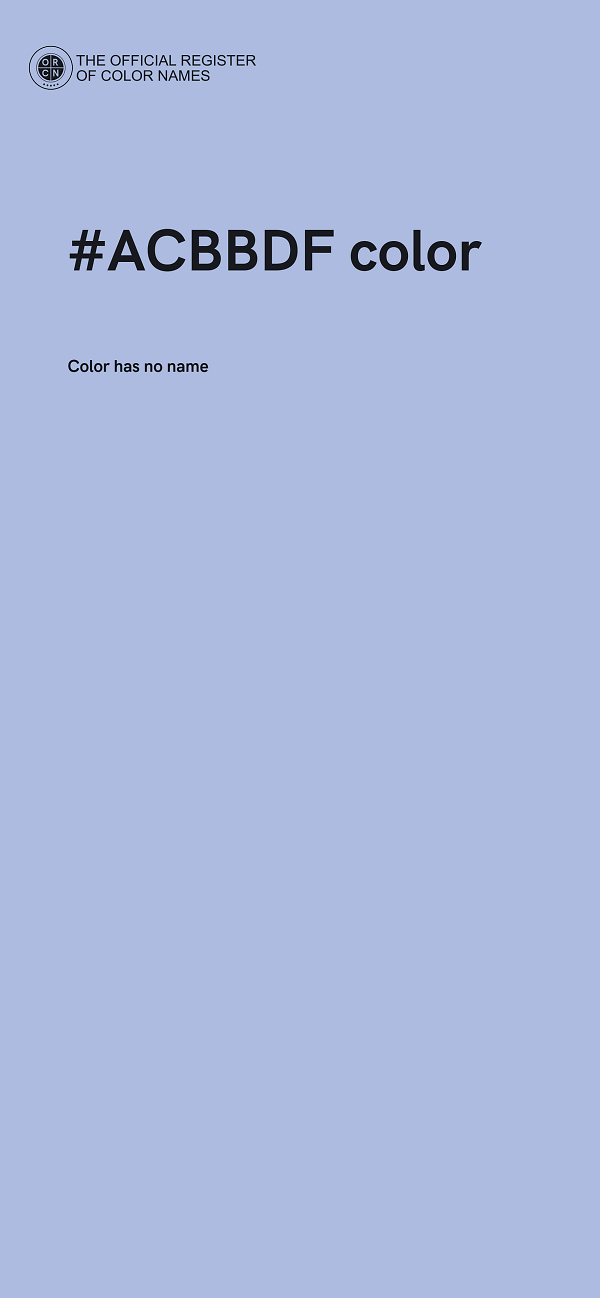 #ACBBDF color image