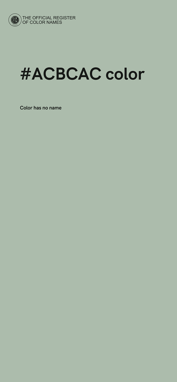 #ACBCAC color image