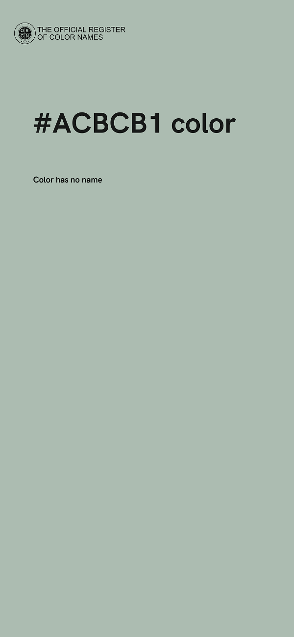 #ACBCB1 color image