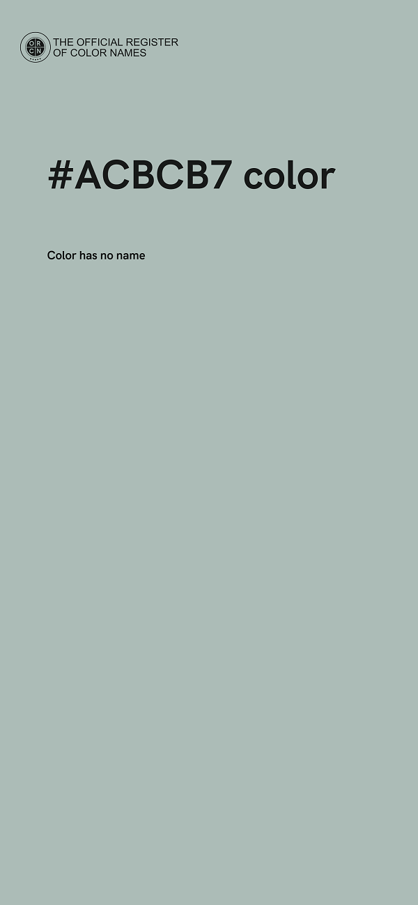 #ACBCB7 color image