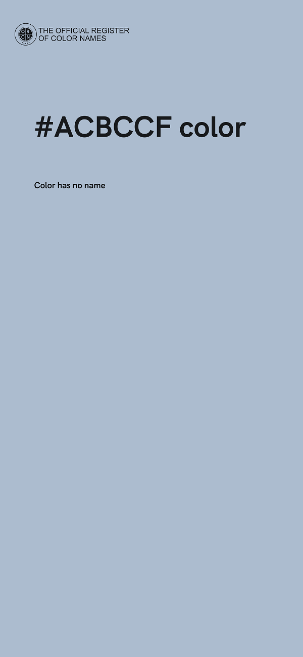 #ACBCCF color image