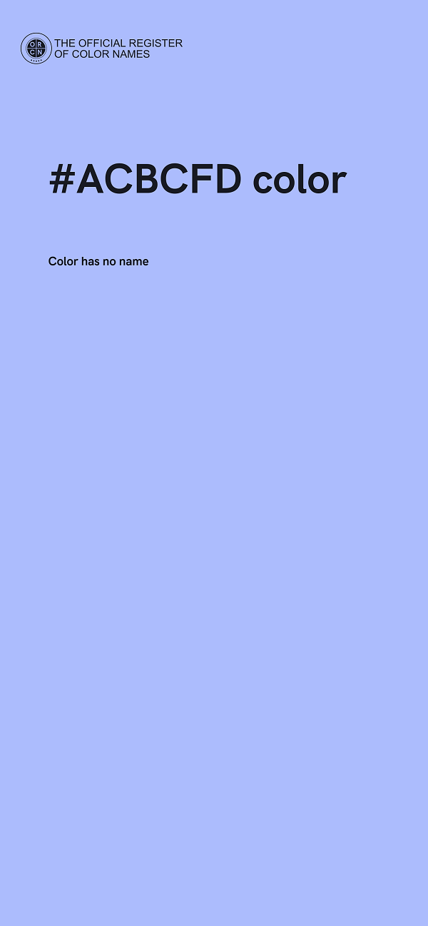 #ACBCFD color image