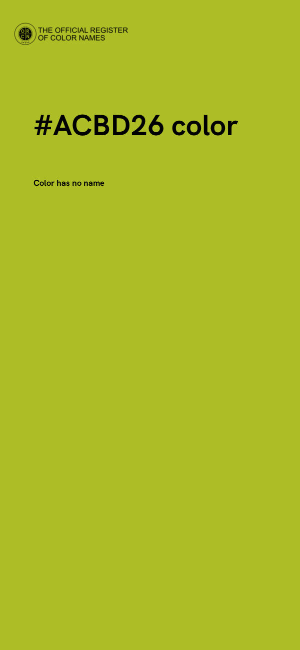 #ACBD26 color image