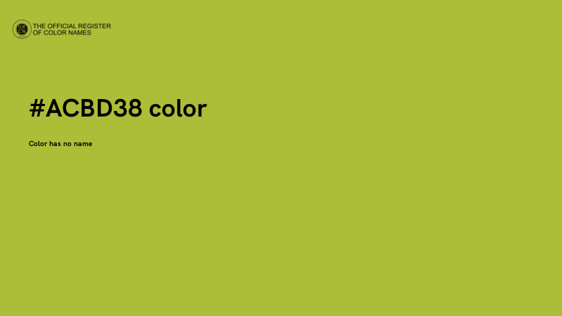 #ACBD38 color image