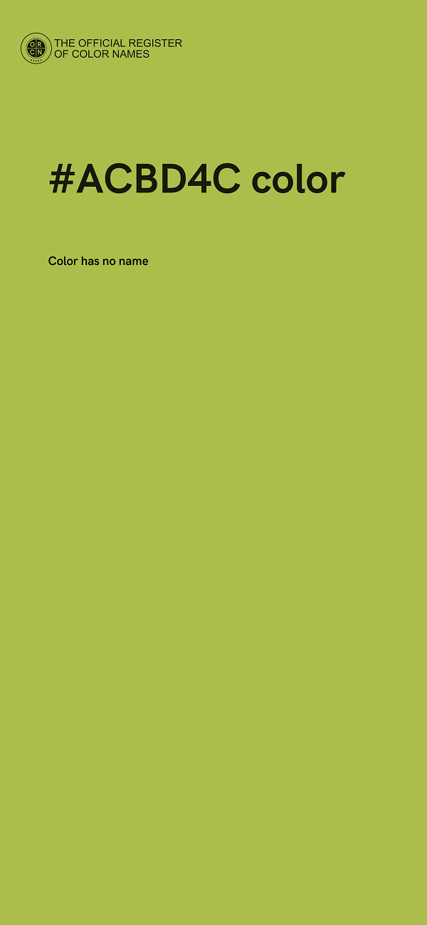 #ACBD4C color image
