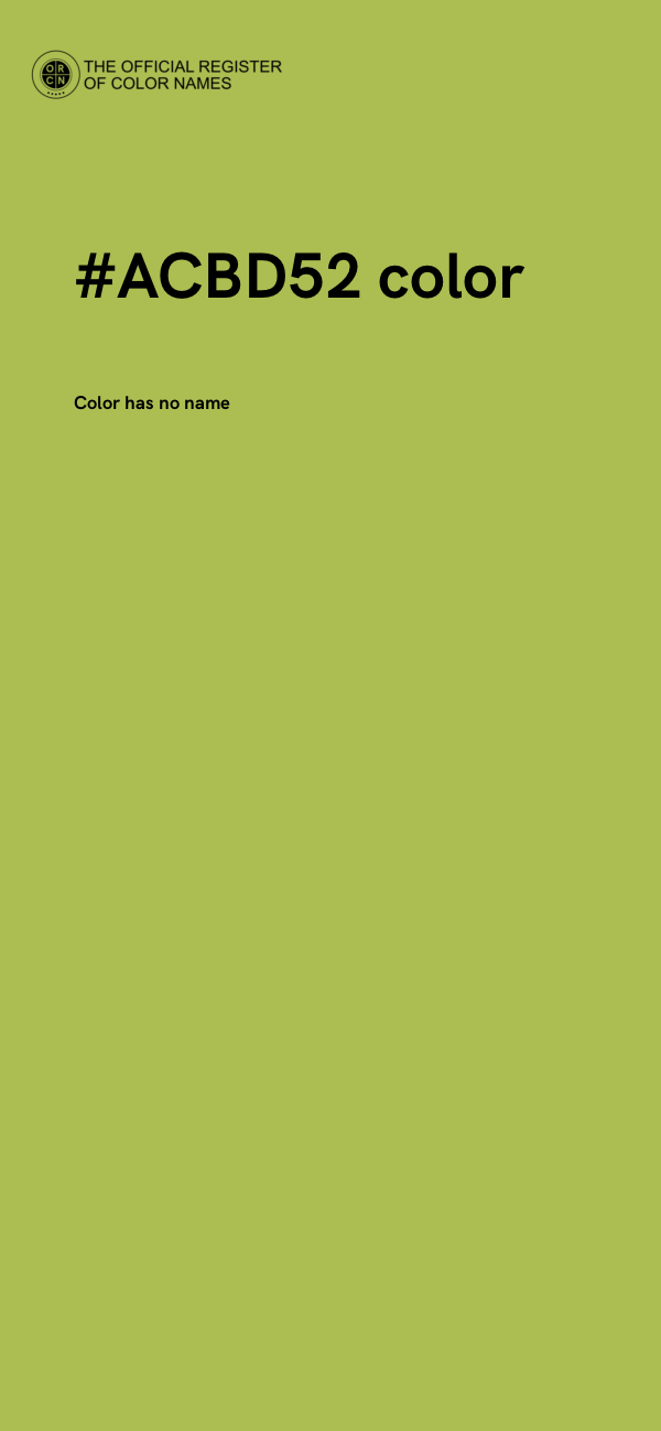 #ACBD52 color image