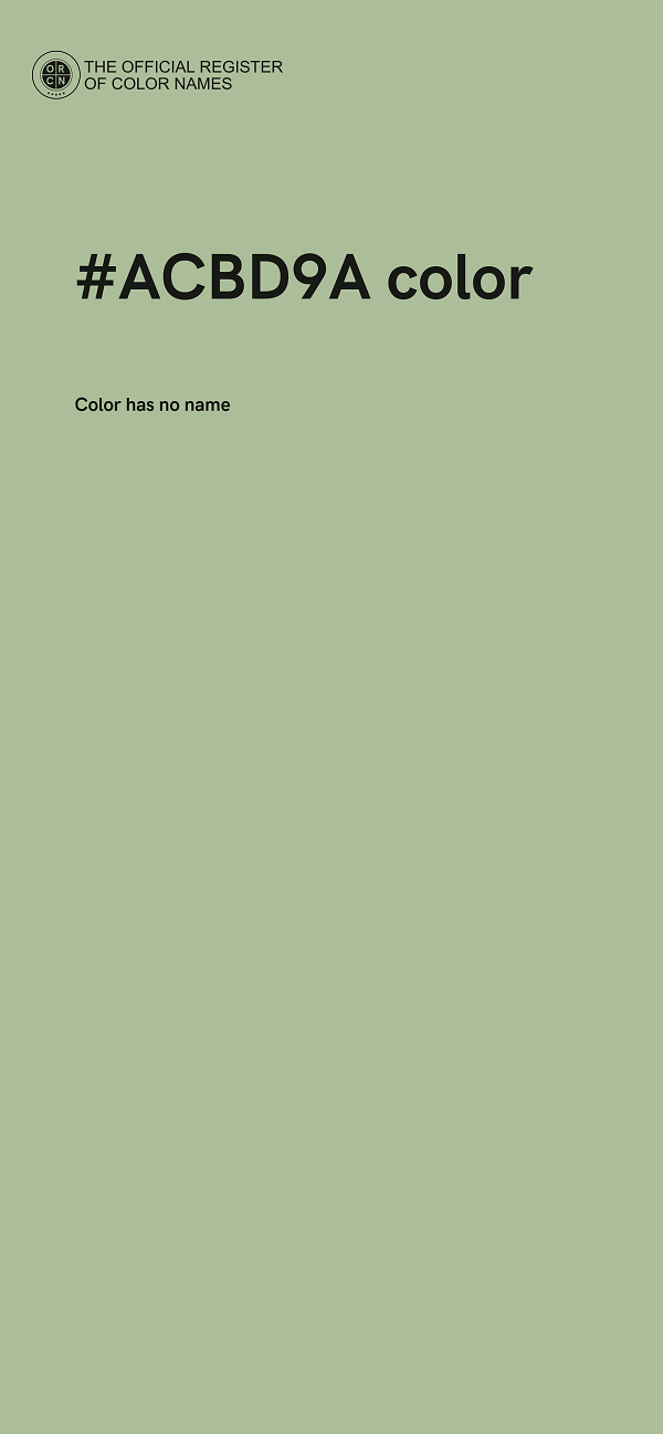 #ACBD9A color image