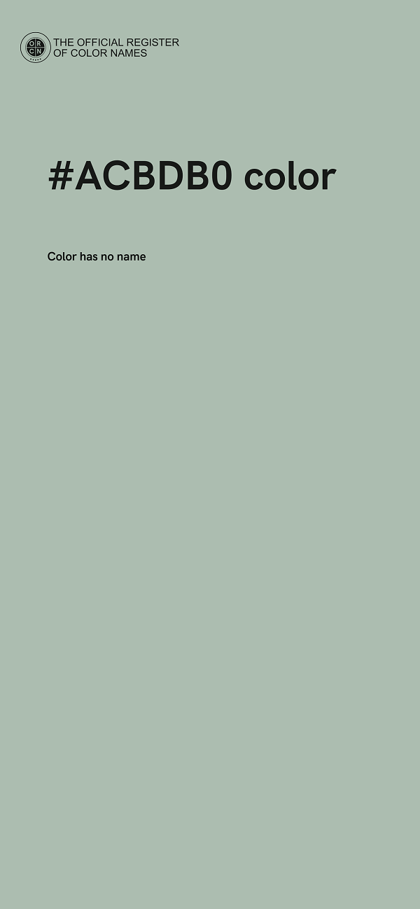 #ACBDB0 color image