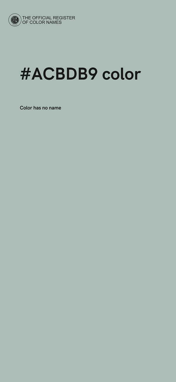 #ACBDB9 color image